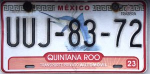Mexican license plate