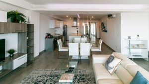Living and dining room condo for sale in Playa del Carmen