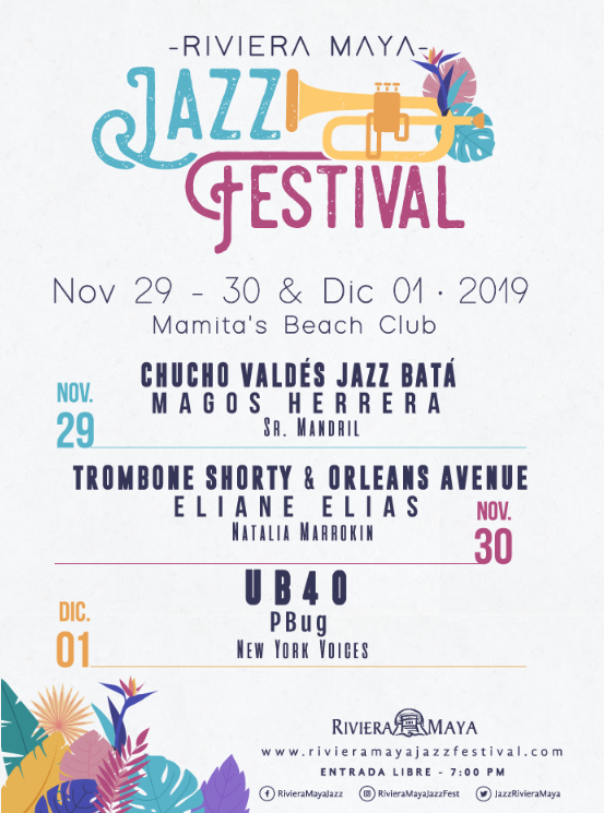 Riviera Maya Jazz Festival 2019 Line-up